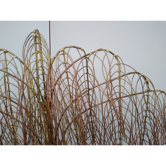 Copper and Brass Willow Tree  Metal Wall Hanging Art Decor Sculpture - Picture 6 of 10